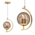 Eurosvet Story: Gold Pendant Light 3D model small image 1