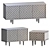 Modern Mount Cabinet with Bedside Table 3D model small image 2