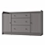 Hauga Sideboard, Elegant Gray-White 3D model small image 2