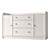 Hauga Sideboard, Elegant Gray-White 3D model small image 3
