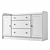 Hauga Sideboard, Elegant Gray-White 3D model small image 4