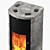 Bono Xtra: Stylish Oval Fireplace 3D model small image 3