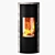 Bono Xtra: Stylish Oval Fireplace 3D model small image 4