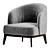 Domkapa Megan: Stylish and Compact Seating 3D model small image 1