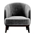 Domkapa Megan: Stylish and Compact Seating 3D model small image 2