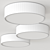 Elegant Vivien LED Fabric Ceiling Lamp 3D model small image 2