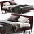 Stylish Maxalto Selene Bed 3D model small image 1