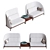 Stellar Works Arc Sofa Set & Coffee Table 3D model small image 3
