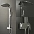 DEVIT Katarina 37520148 Rainfall Shower Combo 3D model small image 1