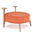 Adjustable Color Round Velvet Pouf 3D model small image 8