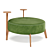 Adjustable Color Round Velvet Pouf 3D model small image 9