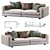 Sleek Nebula Nine Sofa - Moroso 3D model small image 1