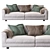 Sleek Nebula Nine Sofa - Moroso 3D model small image 3