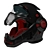 Iron Hero Motorcycle Helmet 3D model small image 8