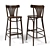 Sleek FameG Barstools Set 3D model small image 2