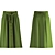 Elegant Pleated Women's Skirt 3D model small image 1