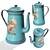 Vintage Grunge Coffee Pot 3D model small image 1