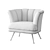 Velvet Tulip Chair | Bronze Legs 3D model small image 5