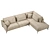 Modern Creta Corner Sofa Set 3D model small image 2