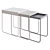 Versatile Stainless Steel Table Set 3D model small image 1