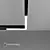 Sleek Black Track Pendant Light 3D model small image 2