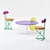 Title: Futuristic GALACTICA Table and Chairs 3D model small image 7