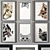 Animal-Inspired Art Frame: 6 Frames, 2 Colors, 50x70cm 3D model small image 1