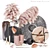 Elegant Dirty Pink Home Set 3D model small image 1