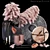 Elegant Dirty Pink Home Set 3D model small image 2