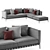 Modern Elegance: Flexform Atlante Sofa 3D model small image 1