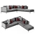 Modern Elegance: Flexform Atlante Sofa 3D model small image 3