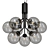 Smoked Black Apiales 9 Pendant 3D model small image 1