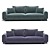 Modern Roche Bobois Underline Sofa 3D model small image 2