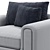 Stylish Roche Bobois Underline Loveseat: The Ultimate Modern Comfort 3D model small image 2