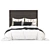 Modern Wood Bed Frame 3D model small image 6