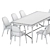 Stylish Ulivi Lise Chair & ELISEE RECT Table 3D model small image 4