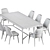 Stylish Ulivi Lise Chair & ELISEE RECT Table 3D model small image 5