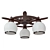 Country Charm Ceiling Chandelier 3D model small image 1