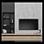 Sleek TV Wall Unit 3D model small image 1
