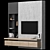 Sleek TV Wall Unit 3D model small image 2