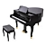 Elegant Grand Piano: Superior Quality 3D model small image 1