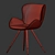 Elegant Velvet Dining Chair 3D model small image 4