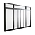 Sleek Aluminum Sliding Doors & Windows 3D model small image 1