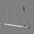 Modern LED Tube Pendant Lamp 3D model small image 2