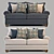 Fiecke Loveseat: Exceptional Comfort & Style 3D model small image 9