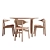 Elegant Buffalo Chair & Oku Round Table 3D model small image 1