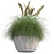 Pampas Grass: Stylish Pot Included 3D model small image 4