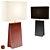 Sleek Leather Table Light 3D model small image 1