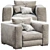 Elegant Arthur Armchair by Jesse 3D model small image 1