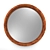 Sleek Ash Wood Round Mirror 3D model small image 1